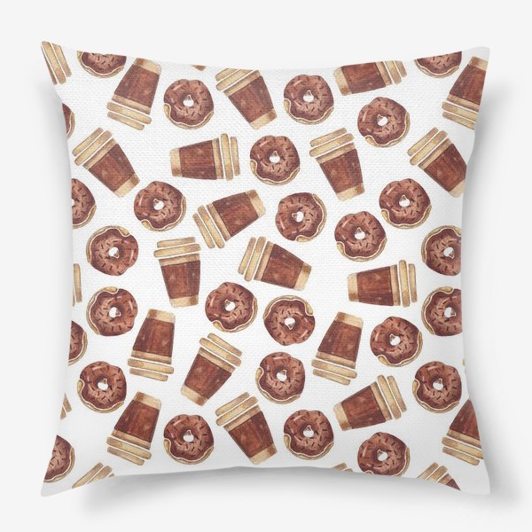 Подушка «Кофе с пончиками»