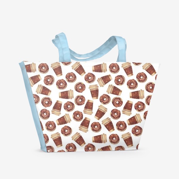 Пляжная сумка &laquo;Кофе с пончиками&raquo;