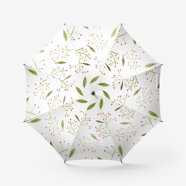 Зонт «Ягоды и листья»