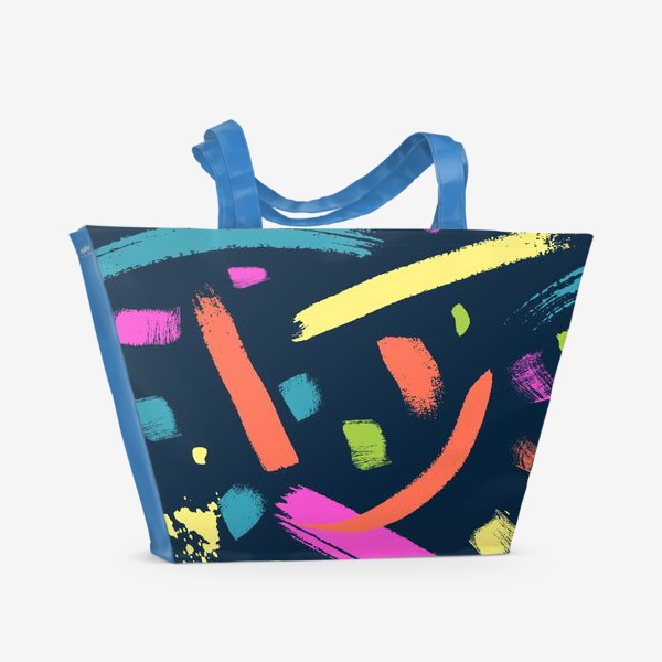 Пляжная сумка «Красочные мазки. Абстракция 5»