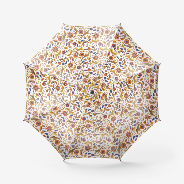 Зонт «Экзотические животные и цветы»