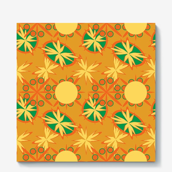 Холст &laquo;abstract seamless floral pattern exotic shapes&raquo;