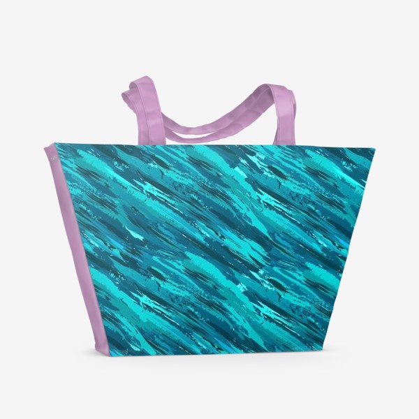 Пляжная сумка «Абстракция бирюзовая»