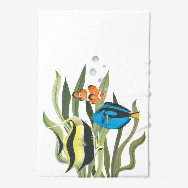 Полотенце «Океанические рыбки в водорослях»