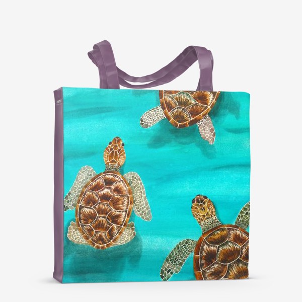 Сумка-шоппер «Плывущие морские черепахи»