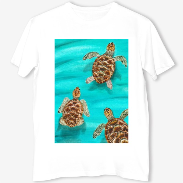 Футболка «Плывущие морские черепахи»