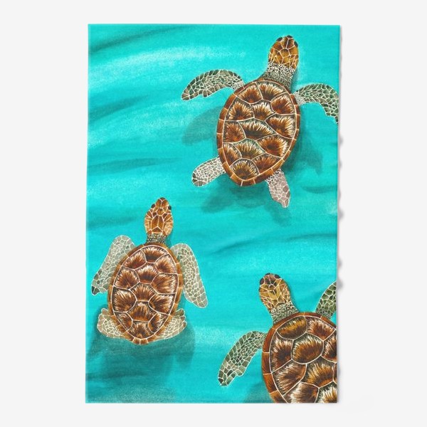Полотенце &laquo;Плывущие морские черепахи&raquo;