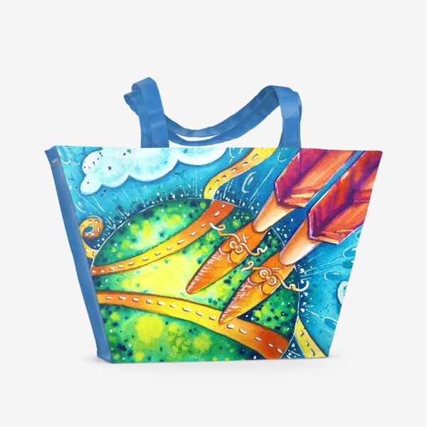 Пляжная сумка «Компас путешественника, шар желаний»