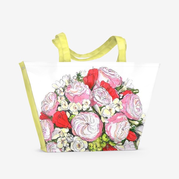 Пляжная сумка «Букет цветов»