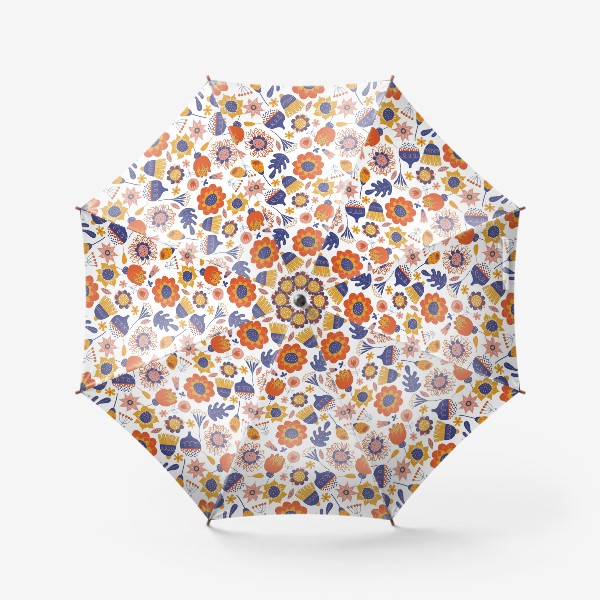 Зонт «Яркие цветы в скандинавском стиле»