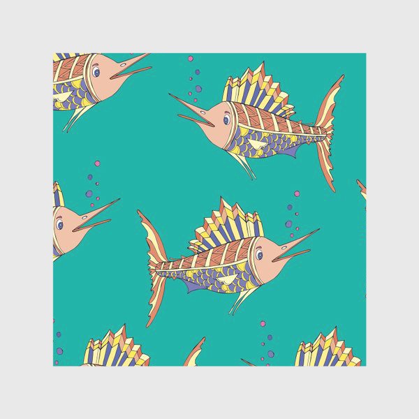Скатерть «рыбки в море»