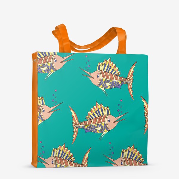 Сумка-шоппер «рыбки в море»