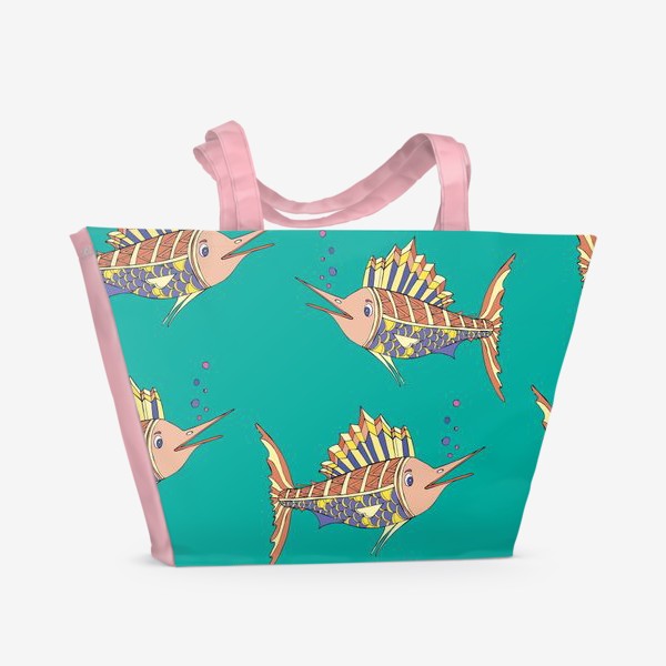 Пляжная сумка «рыбки в море»