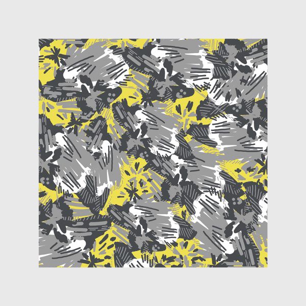 Скатерть &laquo;Абстракция серые желтые пятна линии&raquo;