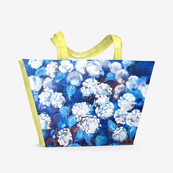 Пляжная сумка «Гортензии (Ночь в саду)»