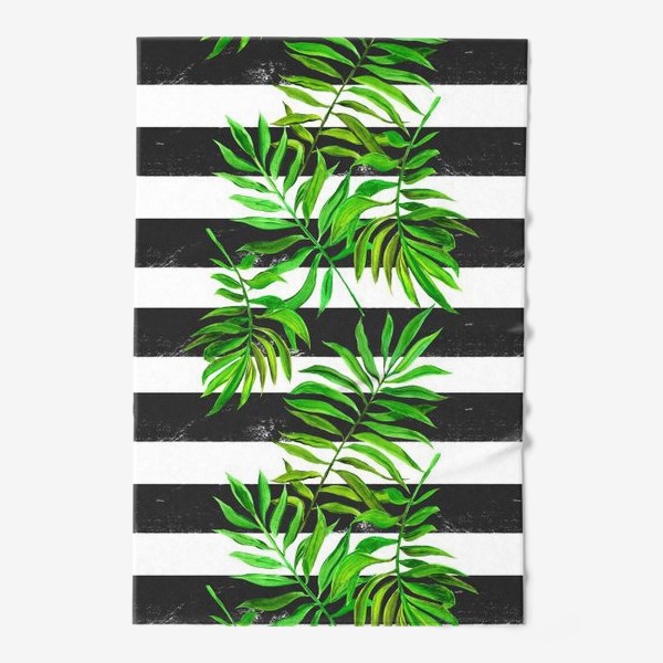 Полотенце «тропики. паттерн с листьями»
