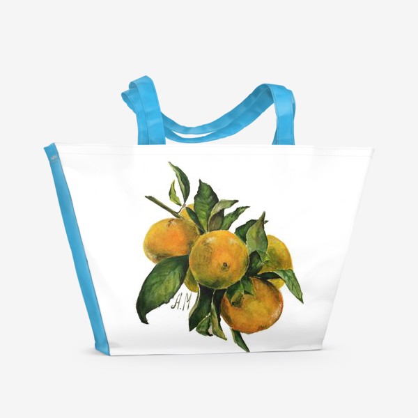 Пляжная сумка «мандарин. оранжевое лето»