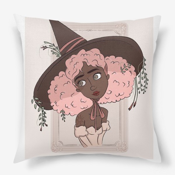 Подушка «Лесная фея в нежно розовом цвете»