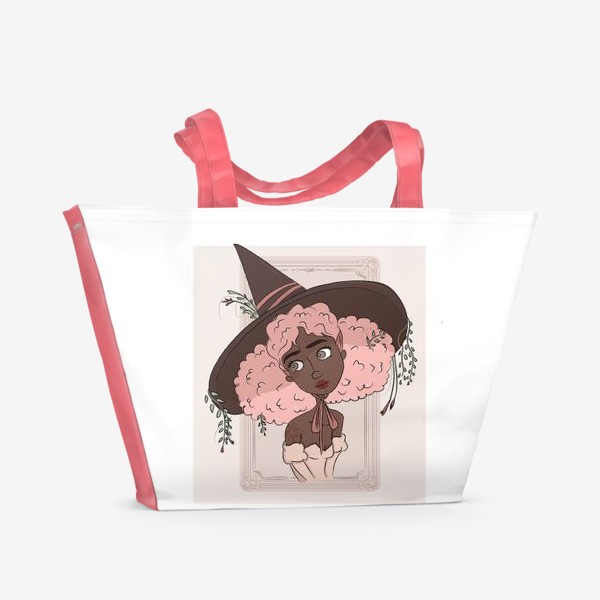Пляжная сумка «Лесная фея в нежно розовом цвете»