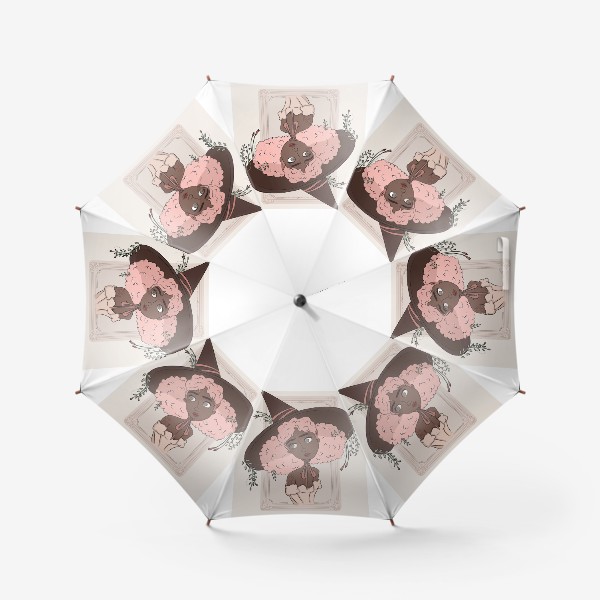 Зонт «Лесная фея в нежно розовом цвете»