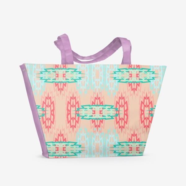 Пляжная сумка «Нежный геометрический паттерн»