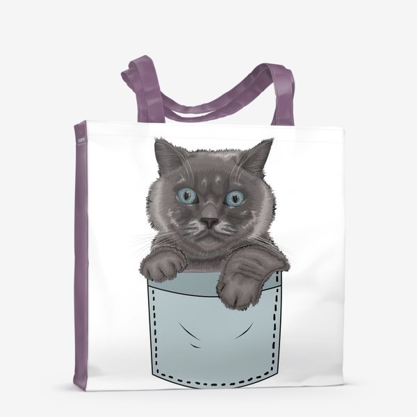 Сумка-шоппер «Кот в кармане»