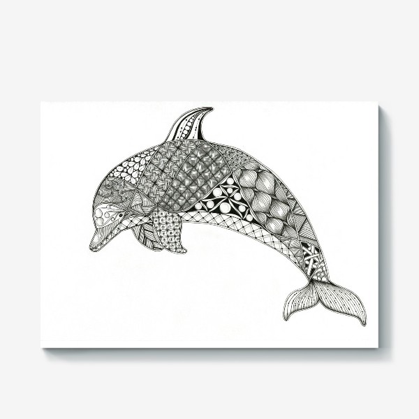 Холст «Медитативный дельфин»