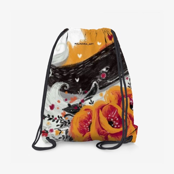 Рюкзак «кит в цветах»