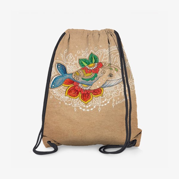 Рюкзак «Цветочный кит»