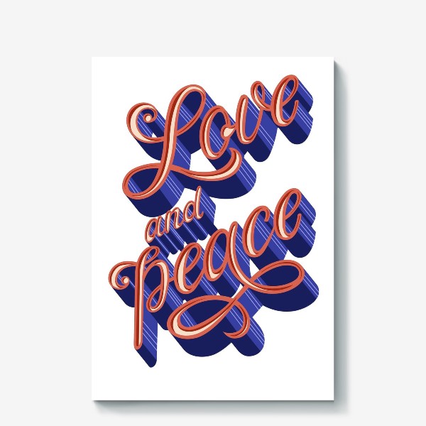 Холст «Love and peace»