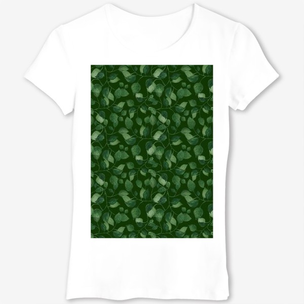 Футболка «Природа растения листочки зелень эко паттерн»