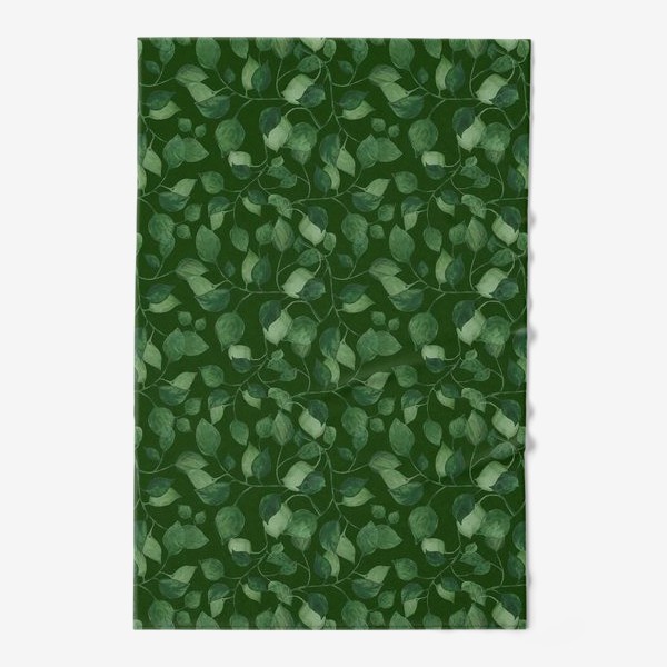 Полотенце «Природа растения листочки зелень эко паттерн»