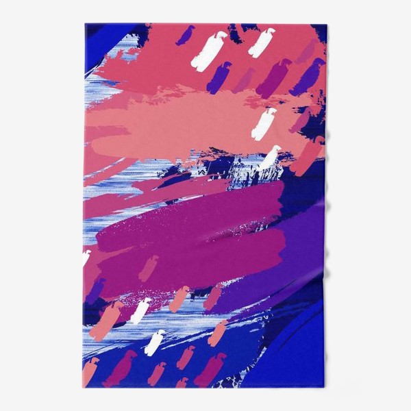 Полотенце «Абстракция синяя лиловая»