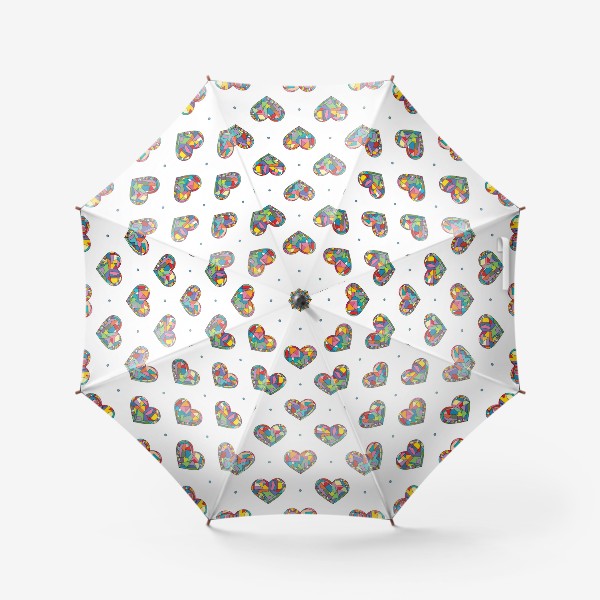 Зонт «Геометрические сердечки»