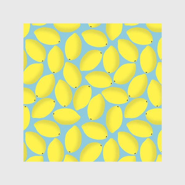 Шторы «Лимоны на мятном фоне»