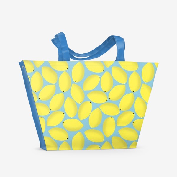 Пляжная сумка «Лимоны на мятном фоне»
