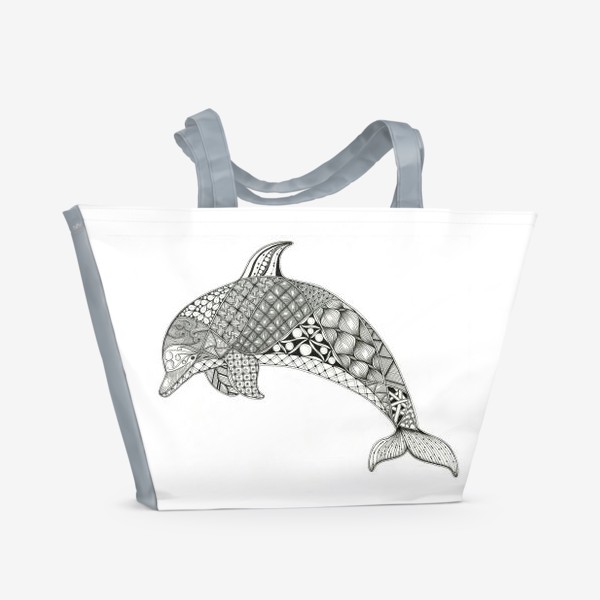 Пляжная сумка «Медитативный дельфин»