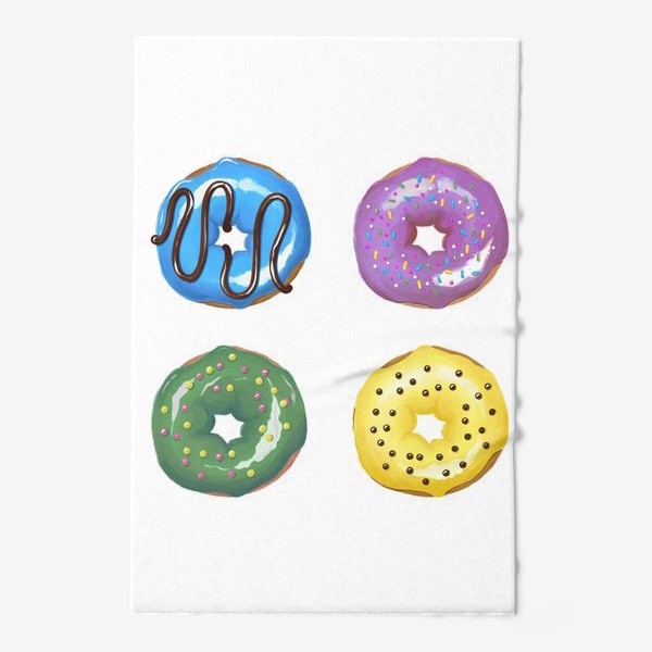 Полотенце «цветные пончики»