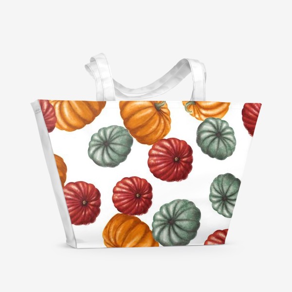 Пляжная сумка «цветные тыквы»