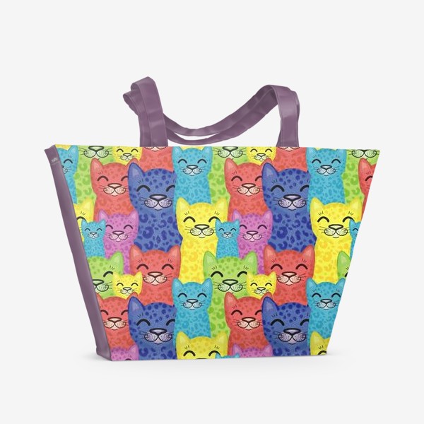 Пляжная сумка «Паттерн коты»