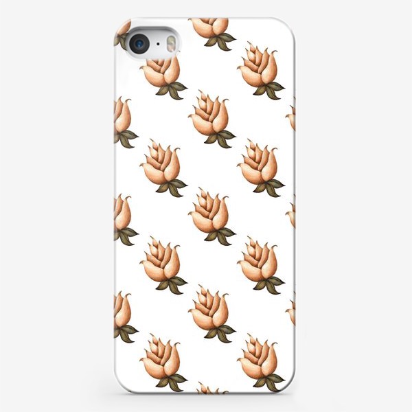 Чехол iPhone «Ретро паттерн с цветами»