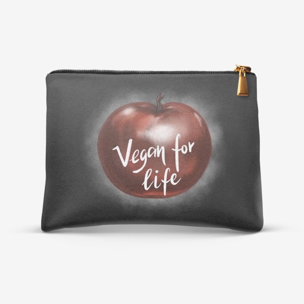 Косметичка «Vegan for life. Подарок вегана. День вегана. »
