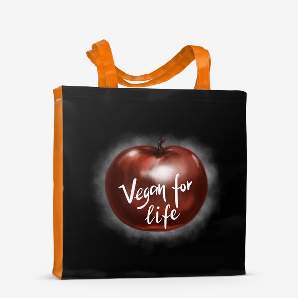 Сумка-шоппер &laquo;Vegan for life. Подарок вегана. День вегана. &raquo;