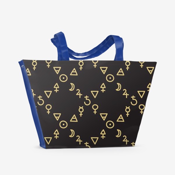 Пляжная сумка &laquo;Астрологические, изотерические символы,&raquo;