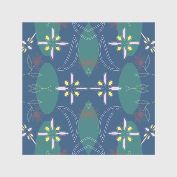 Скатерть «abstract seamless floral pattern exotic shapes»