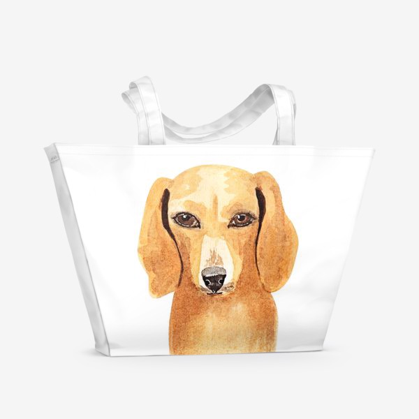 Пляжная сумка «Собака такса»