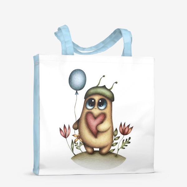 Сумка-шоппер «Забавный персонаж с воздушным шаром»