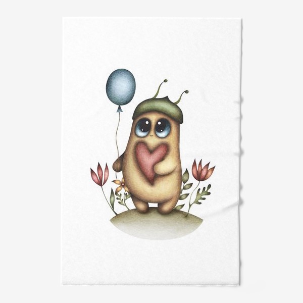 Полотенце «Забавный персонаж с воздушным шаром»