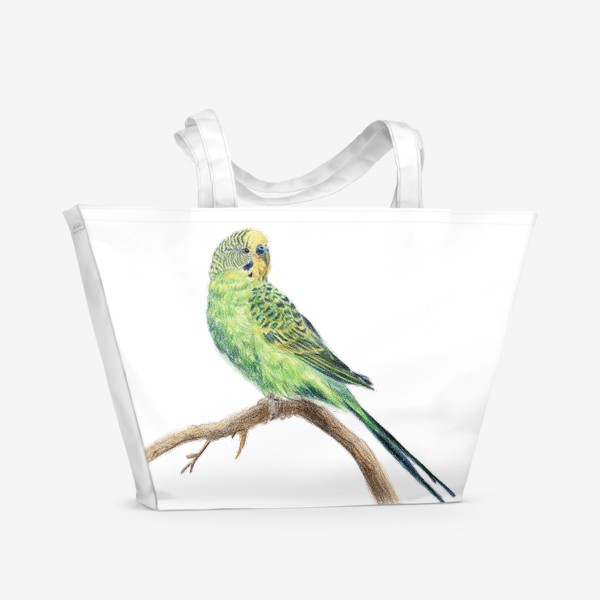 Пляжная сумка «волнистый попугай»