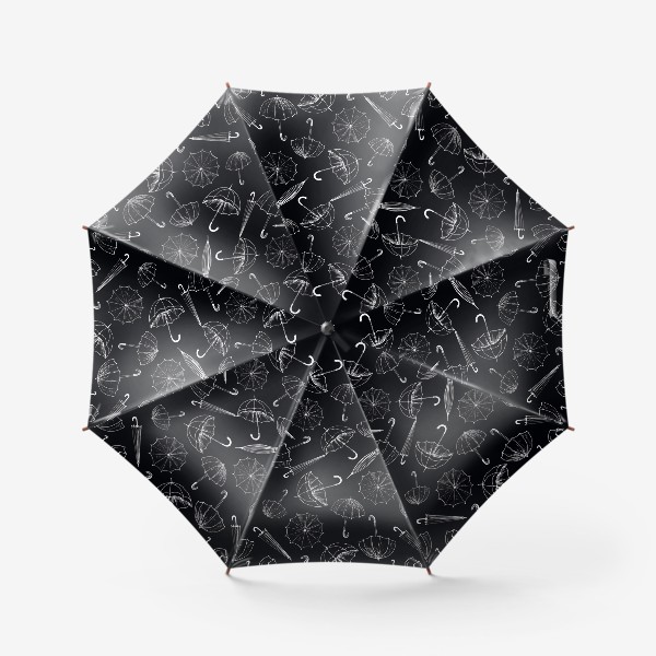 Зонт &laquo;Чёрный паттерн. Зонтики&raquo;